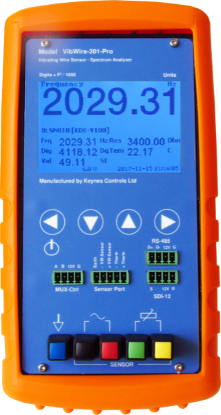 Vibrating Wire Sensor Analyser, Logger and Display Unit