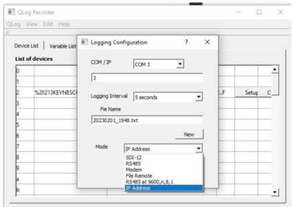 Q-LOG Network Type Selection