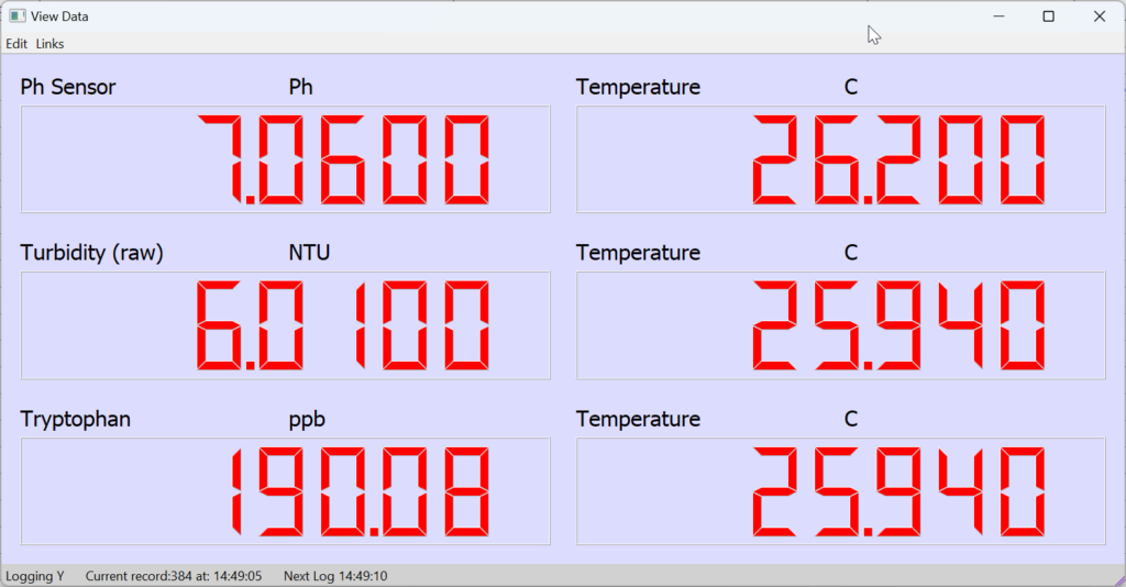 Q-LOG Chemical Sensor Panel Meter Display by Keynes Controls