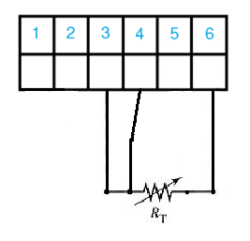 Connection example for the PT100 Sensor Interface by Keynes Controls.