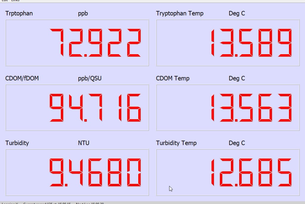 Blackwater River Arbourfield Berks Oct 2024 - Tryptophan, CDOM, Turbidity