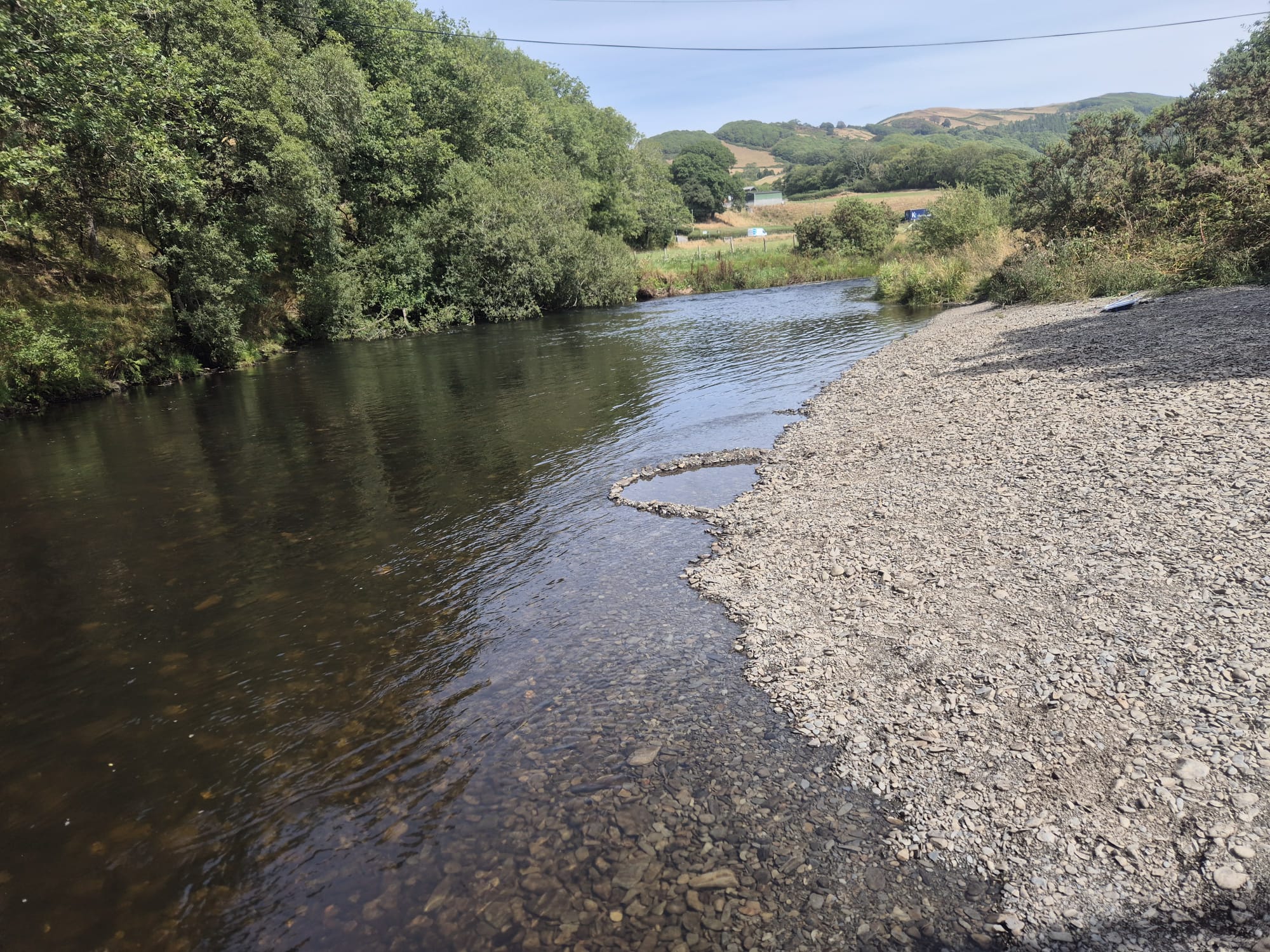River Rheidol Afon Reidol testing near Rheidol Reservoir, Wales 